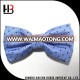 Customized light blue silk dot mens bow tie