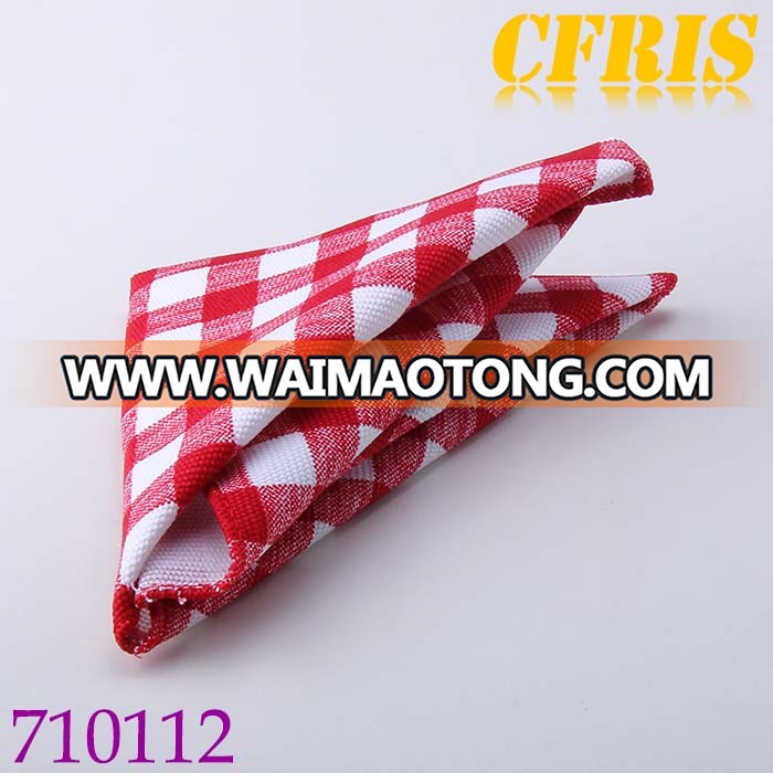 Small Handekrchief 21*21cm,Grid 100% Cotton Handkerchief